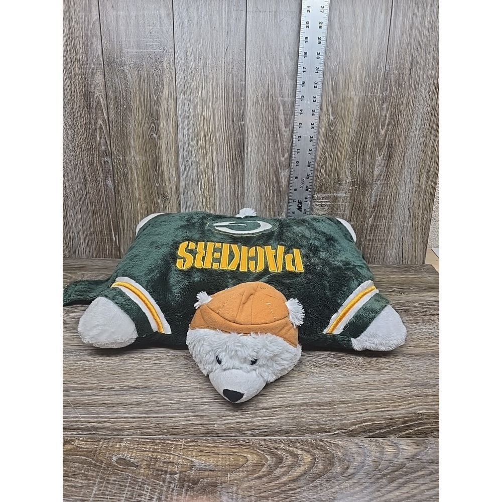 Green‎ Bay Packers Vintage Helmet NFL 18" Pro Football Plush Pillow Pets Large - Picture 2 of 14